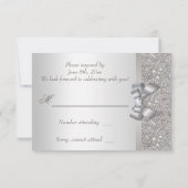 Silver Faux Bow & Diamonds RSVP (Achterkant)