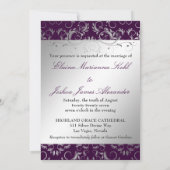 Silver {Faux} Divine | Eggplant Kaart (Achterkant)