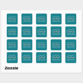 Silver Faux Folie Afstuderen om het even welke kle Vierkante Sticker (Vel)