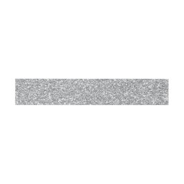 Silver Faux Glitter Belly Band Uitnodigingen Wikkel