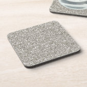 SILVER (faux) GLITTER-ONDERZETTERS - set van 6 Drankjes Onderzetter (Linkerzijde)