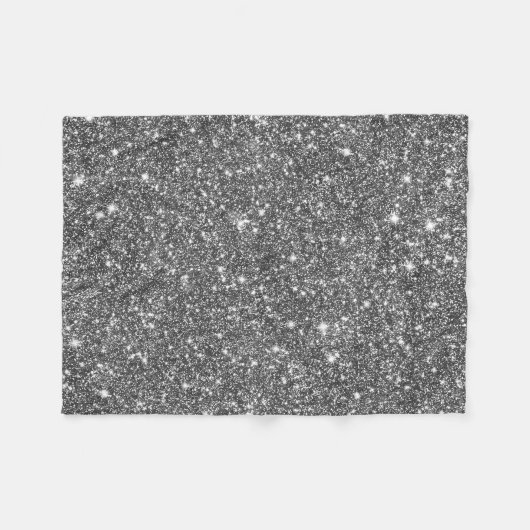 Silver Faux Glitter Pattern Girly Fleece Deken (Voorkant (Horizontaal))