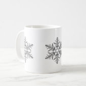 Silver Faux Glitter Snowflake Koffiemok (Voorkant links)
