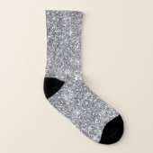 Silver Faux Glitter Sokken (Links binnenkant)