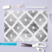 Silver faux leaf modern abstract geometrisch patro tissuepapier (Craft)