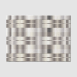 Silver Faux Metallic Diagonal Stripes Tissuepapier
