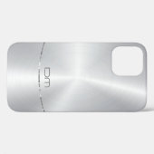 Silver faux roestvrij stalen zilveraccent Case-Mate iPhone case (Achterkant (horizontaal))