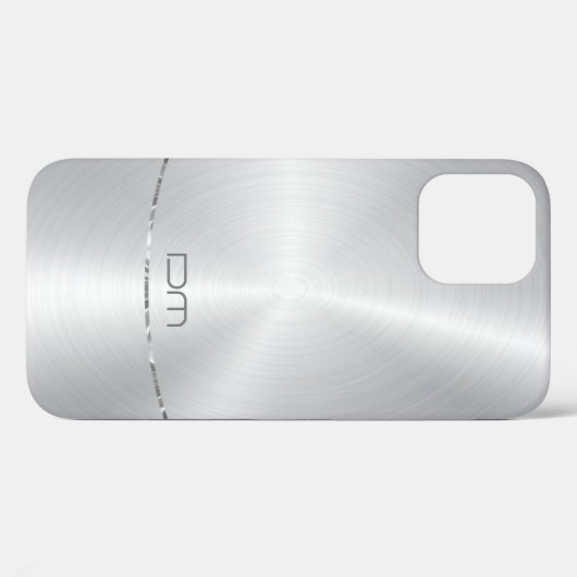 Silver faux roestvrij stalen zilveraccent Case-Mate iPhone case (Achterkant (horizontaal))