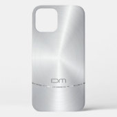 Silver faux roestvrij stalen zilveraccent Case-Mate iPhone case (Achterkant)