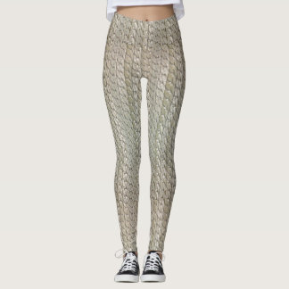 Silver Faux Snake Skin Leggings Mannelijk/Vrouw