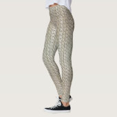 Silver Faux Snake Skin Leggings Mannelijk/Vrouw (Links)