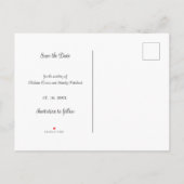 Silver Faux Sparkle sparen de Datum Aankondigingskaart (Achterkant)