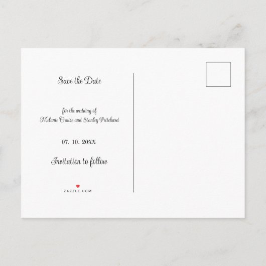 Silver Faux Sparkle sparen de Datum Aankondigingskaart (Achterkant)