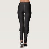 Silver Fern Black en White Leggings (Achterkant)