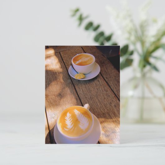 Silver Fern Cappuccino Briefkaart (Staand voorkant)