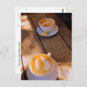 Silver Fern Cappuccino Briefkaart (Voorkant / Achterkant)