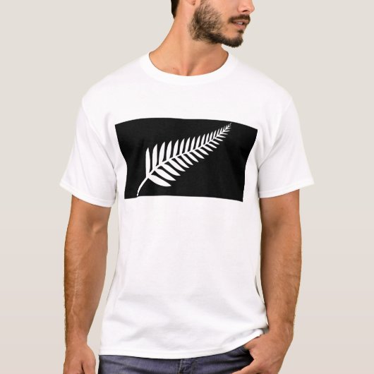 Silver Fern Flag (Nieuw-Zeeland) T-shirt (Voorkant)