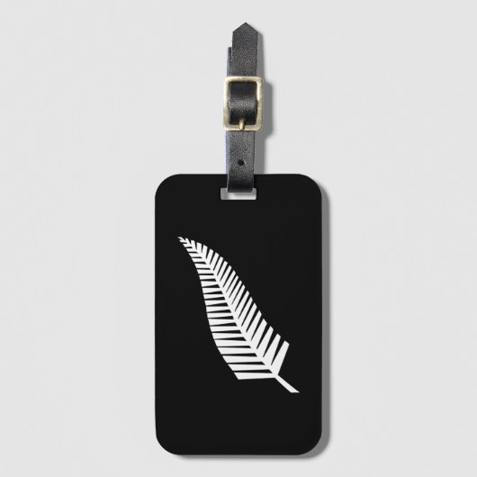 Silver fern flag (NZ) Bagagelabel (Voorkant (verticaal))