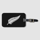 Silver fern flag (NZ) Bagagelabel (Voorkant (horizontaal))