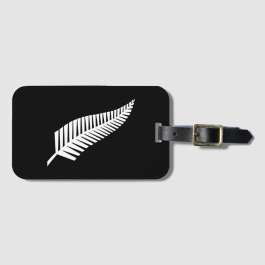 Silver fern flag (NZ) Bagagelabel (Voorkant (horizontaal))