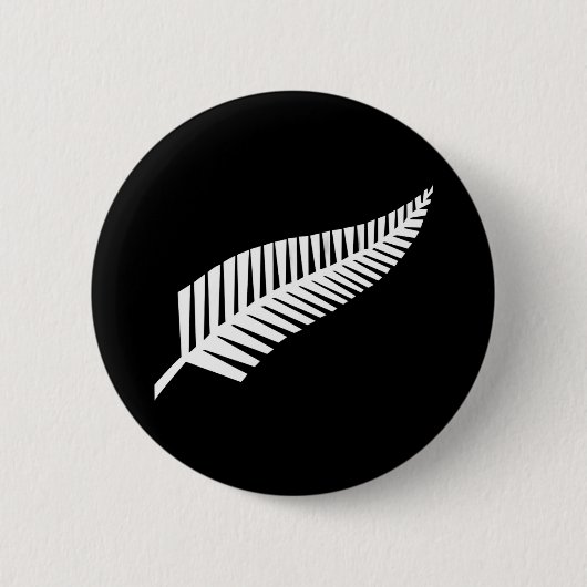 Silver fern flag (NZ) Ronde Button 5,7 Cm (Voorkant)