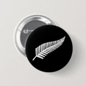 Silver fern flag (NZ) Ronde Button 5,7 Cm (Voorkant /achterkant)