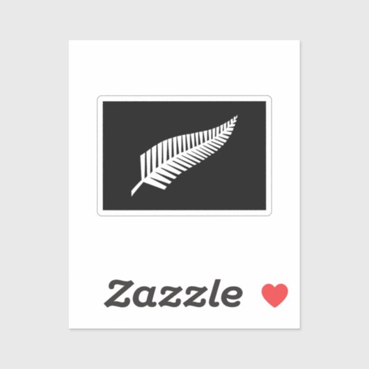 Silver fern flag (NZ) Sticker (Vel)