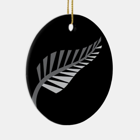 Silver Fern Geweldige Nieuw-Zeelands afbeelding Keramisch Ornament (Rechts)