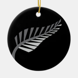 Silver Fern Geweldige Nieuw-Zeelands afbeelding Keramisch Ornament