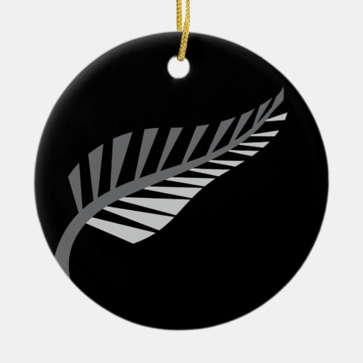 Silver Fern Geweldige Nieuw-Zeelands afbeelding Keramisch Ornament (Voorkant)