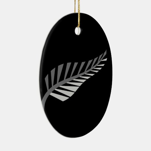 Silver Fern Geweldige Nieuw-Zeelands afbeelding Keramisch Ornament (Rechts)