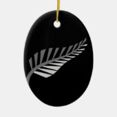 Silver Fern Geweldige Nieuw-Zeelands afbeelding Keramisch Ornament (Voorkant)