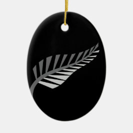 Silver Fern Geweldige Nieuw-Zeelands afbeelding Keramisch Ornament