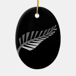 Silver Fern Geweldige Nieuw-Zeelands afbeelding Keramisch Ornament
