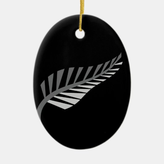 Silver Fern Geweldige Nieuw-Zeelands afbeelding Keramisch Ornament (Voorkant)
