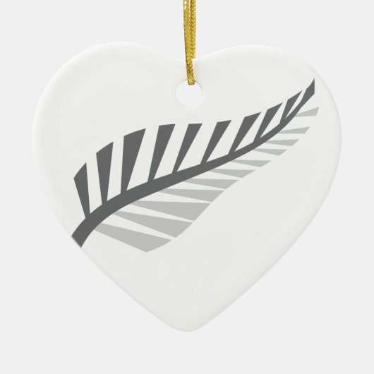 Silver Fern Geweldige Nieuw-Zeelands afbeelding Keramisch Ornament (Voorkant)