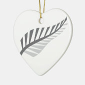 Silver Fern Geweldige Nieuw-Zeelands afbeelding Keramisch Ornament (Links)