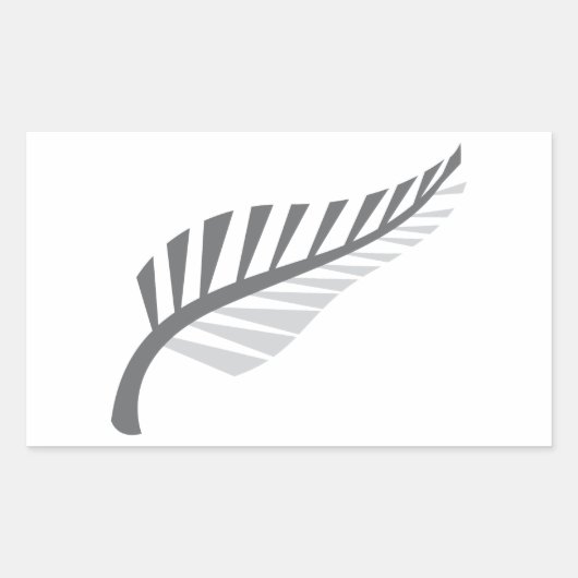 Silver Fern Geweldige Nieuw-Zeelands afbeelding Rechthoekige Sticker (Voorkant)