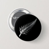 Silver Fern New Zealand Maori Style - Gift Idea Ronde Button 5,7 Cm (Voorkant /achterkant)