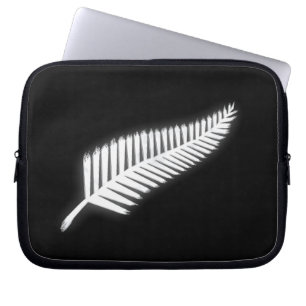 Silver Fern NZ Emblem voor Patriottische Kiwis Laptop Sleeve