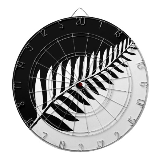 Silver Fern uit Nieuw-Zeeland Dartbord (Voorkant)