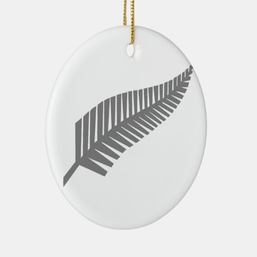 Silver Fern uit Nieuw-Zeeland Keramisch Ornament (Rechts)