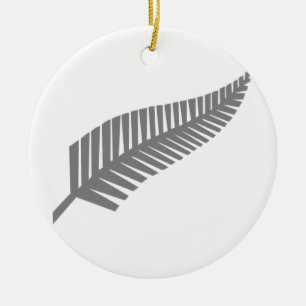 Silver Fern uit Nieuw-Zeeland Keramisch Ornament