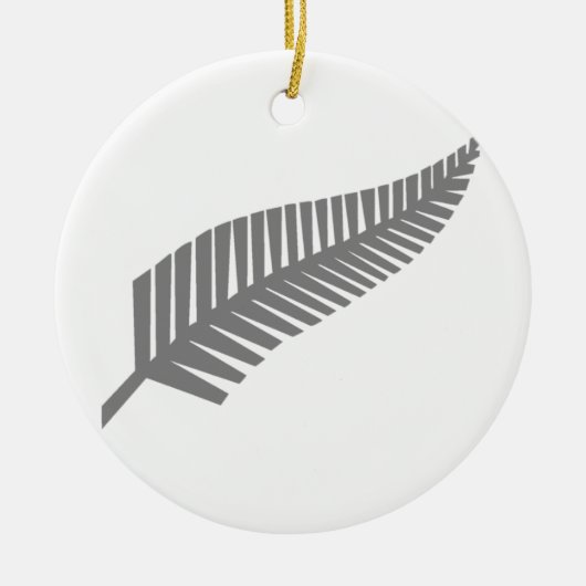Silver Fern uit Nieuw-Zeeland Keramisch Ornament (Voorkant)