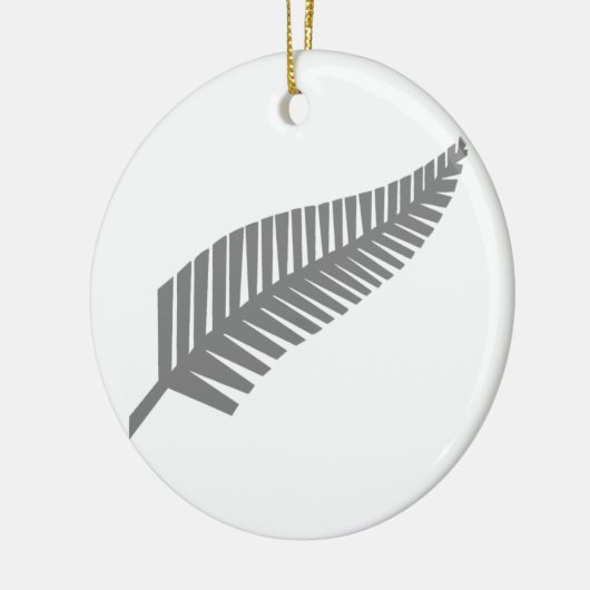 Silver Fern uit Nieuw-Zeeland Keramisch Ornament (Links)