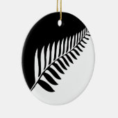 Silver Fern uit Nieuw-Zeeland Keramisch Ornament (Rechts)
