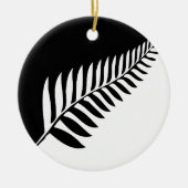Silver Fern uit Nieuw-Zeeland Keramisch Ornament (Voorkant)