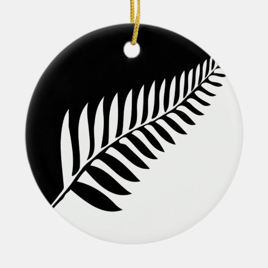 Silver Fern uit Nieuw-Zeeland Keramisch Ornament (Voorkant)