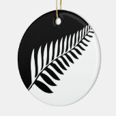 Silver Fern uit Nieuw-Zeeland Keramisch Ornament (Links)