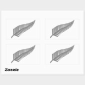 Silver Fern uit Nieuw-Zeeland Rechthoekige Sticker (Vel)